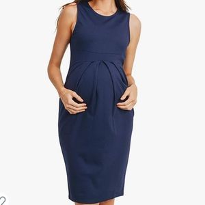 NWOT Navy Blue Sleeveless Maternity Dress
